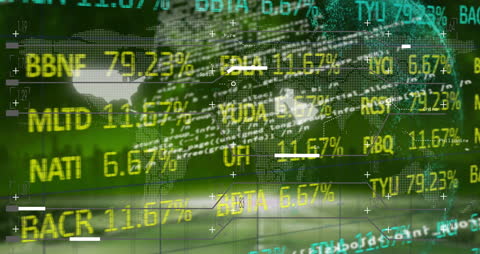 Global Data Analysis Over Digital World Map Interface