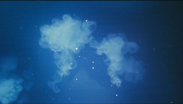 Swirling Cosmic Nebula with Glowing Particles in Space