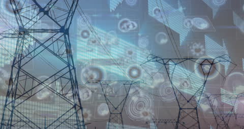 Data Network and Power Lines Integration Technology Concept