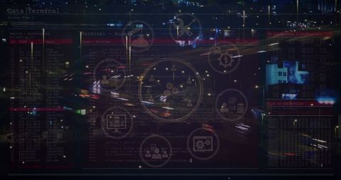 Futuristic Digital Network Over Cityscape With Data Visualization - Download Free Stock Images Pikwizard.com