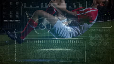Injured Soccer Player Analyzed by Futuristic Interface
