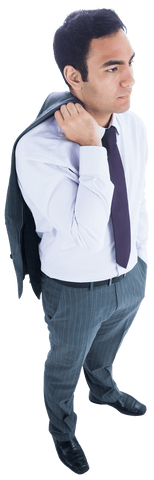 Confident Biracial Businessman in Professional Attire Transparent
