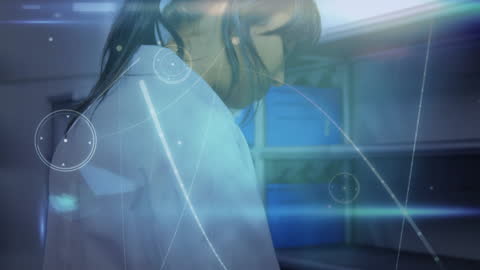 Asian Female Scientist in High-Tech Laboratory