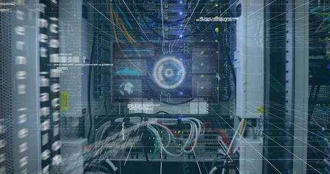 Cutting-Edge Financial Data Network in Computer Servers - Download Free Stock Images Pikwizard.com