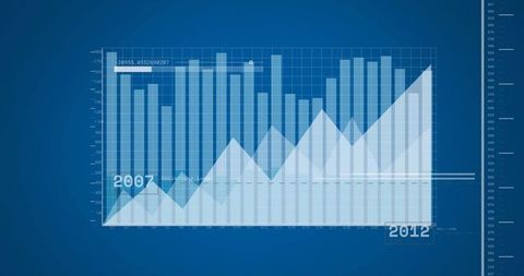 Financial Data Analysis Graph on Blue Background Concept - Download Free Stock Images Pikwizard.com