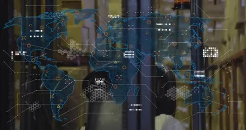 Global Network Visualization in Industrial Warehouse