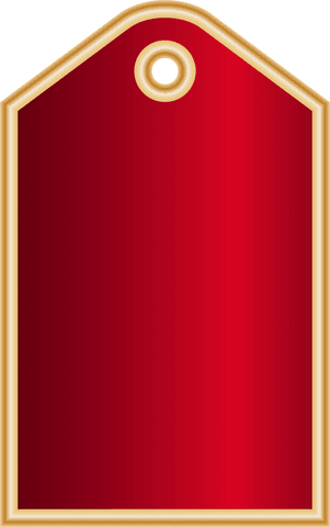 red gift tag with gold edges on transparent background - Download Free Stock Videos Pikwizard.com