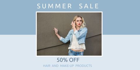 Modern Summer Sale Ad with Stylish Woman - Download Free Stock Templates Pikwizard.com