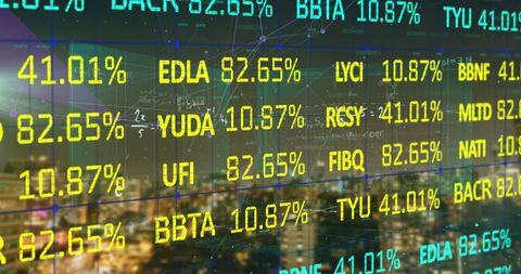 Stock Market Data Overlapping Urban Cityscape - Download Free Stock Images Pikwizard.com