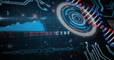 Digital DNA and Cybersecurity Data Analysis Concept