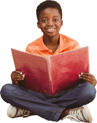 Smiling Boy Enjoying Reading a Transparent Book - Download Free Stock Videos Pikwizard.com