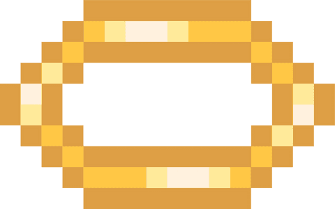 Pixel Art Golden Oval Ring on Transparent Background - Download Free Stock Videos Pikwizard.com