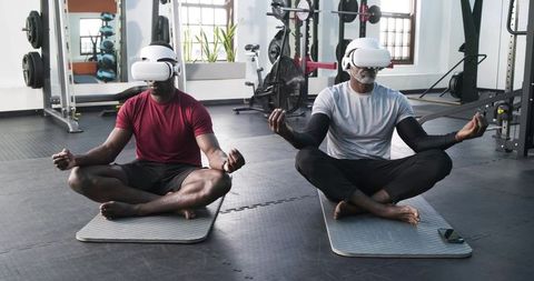 VR Meditation in Gym Setting for Modern Mindfulness