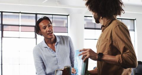 Welcoming New Team Member in Modern Office