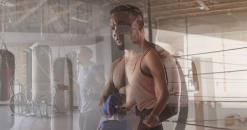 Dual Exposure of Boxers Training Intensely in Industrial Boxing Gym