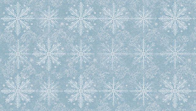 Vintage frosted snowflake seamless pattern on pale blue textured background