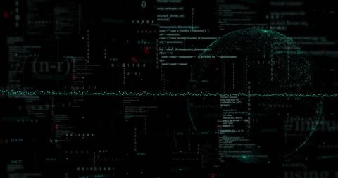 Digital Interface with Global Data Processing Elements - Download Free Stock Images Pikwizard.com