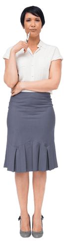 Confident Professional Woman on Transparent Background