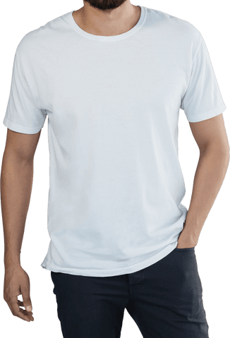 mid-section of man wearing casual white t-shirt against transparent background - Download Free Stock Videos Pikwizard.com