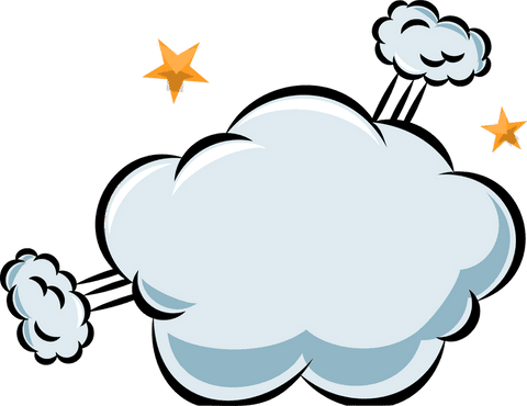 whimsical cartoon cloud with golden stars on transparent background - Download Free Stock Videos Pikwizard.com