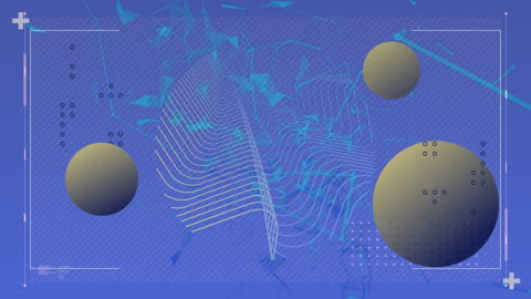 Dynamic Abstract Geometric Animation on Purple Background