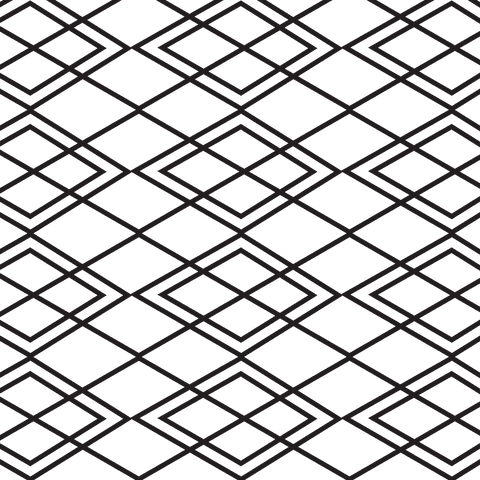 Geometric diamond black shapes on transparent background