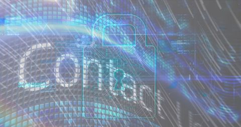 Cybersecurity Digital Concept with Lock and Data Streams - Download Free Stock Images Pikwizard.com