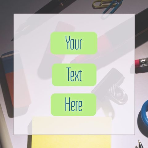 Customizable Stationery Banner with Office Supplies Background - Download Free Stock Templates Pikwizard.com