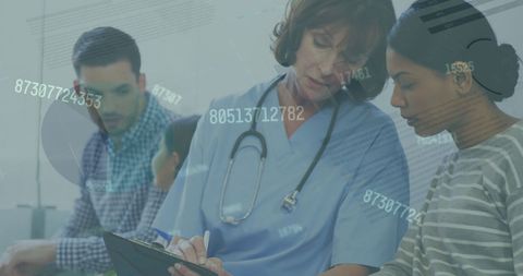 Healthcare Professional Recording Patient Data