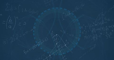 Digital Math Formulas on Blue Background for Educational Concept - Download Free Stock Images Pikwizard.com