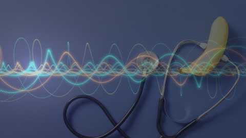 Stethoscope and Digital Network Overlay Representing Medical Technology