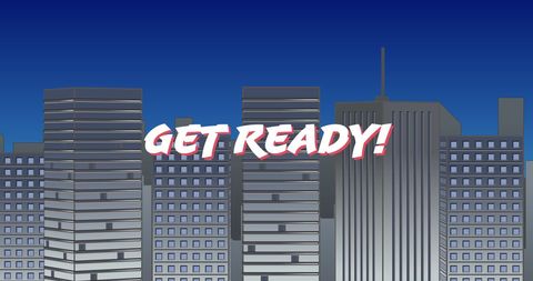 Motivational Urban Typography with City Skyline