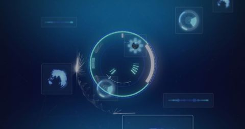 Futuristic Digital Scanners and Data Processing Interface - Download Free Stock Images Pikwizard.com