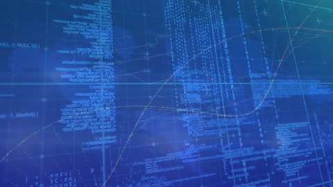 Futuristic Data Processing with Digital World Map Overlay