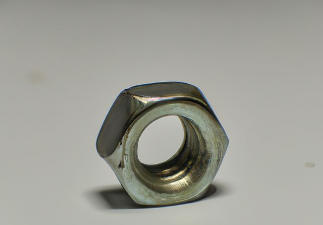 Close-Up of Metal Hex Nut on Neutral Background - Download Free Stock Images Pikwizard.com