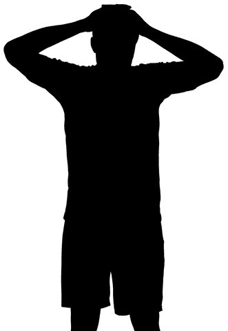 transparent png outline of athlete holding head - Download Free Stock Videos Pikwizard.com