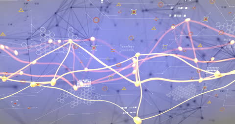 Abstract Digital Network with Data Analytics