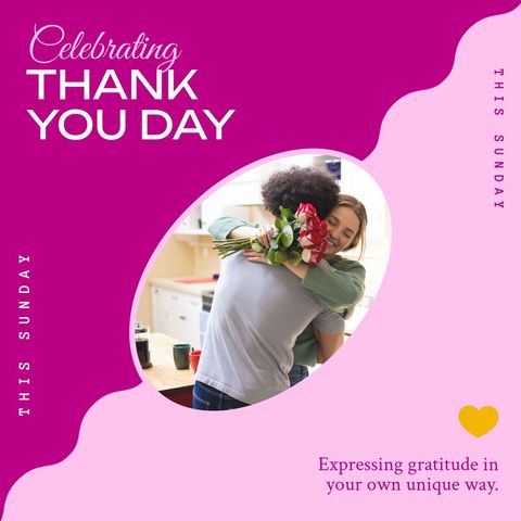 Thank You Day Celebration, Couple Embracing with Roses at Home - Download Free Stock Templates Pikwizard.com
