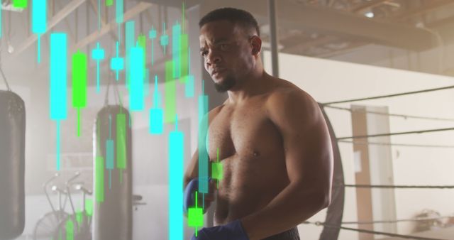 African American Boxer Analyzing Financial Stock Market Trends in Gym - Download Free Stock Images Pikwizard.com