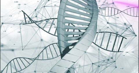 Futuristic Representation of DNA Strands with Computational Elements - Download Free Stock Images Pikwizard.com