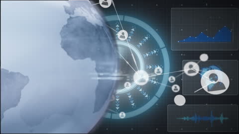 Global Networking and Digital Data Analytics Concept