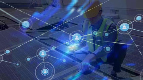 Innovative Technology Concept with Solar Energy Connection