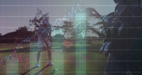 Market Data Visualization with Golf Overlay Concept
