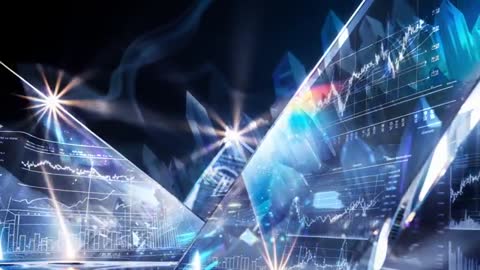 Dynamic Futuristic Data Visualization with Light Flares