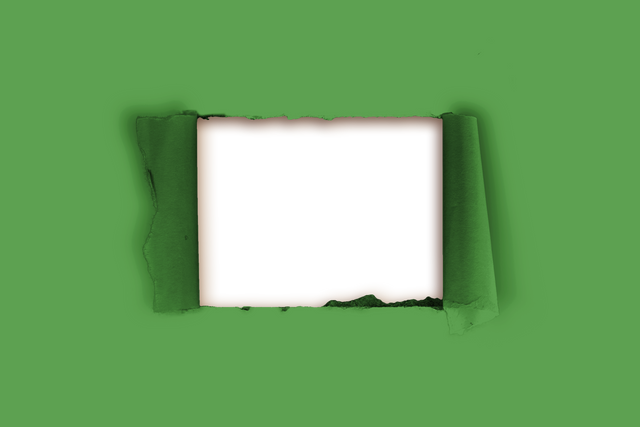 Transparent Window Torn in Green Paper Frame, Isolated View - Download Free Stock Videos Pikwizard.com