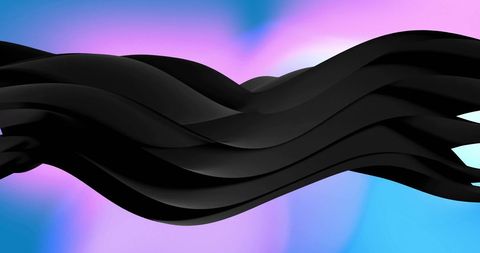 Abstract abstract black waves on gradient background