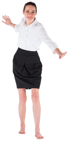 confident businesswoman balancing with smile transparent background - Download Free Stock Videos Pikwizard.com