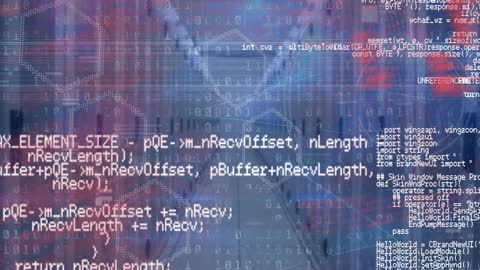 Abstract View of Digital Data Flow in Server Room