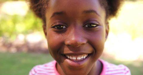 Joyful African American Boy Smiling Face Close-Up Outdoors - Download Free Stock Images Pikwizard.com