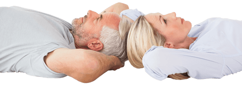 Transparent Couple Lying Back to Back Relaxing - Download Free Stock Videos Pikwizard.com